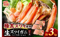 生ズワイガニむき身 ハーフポーション 約3kg【ふるさと納税3.0】【087B-047】