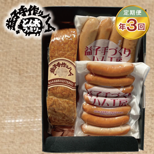【定期便】益子手づくりベーコンとソーセージセット年3回（3月、6月、9月）|栃木県 益子町 ふるさと納税 無添加 燻製 ベーコン ウインナー フランクフルト セット 天然（AF027） 2664176 - 栃木県益子町