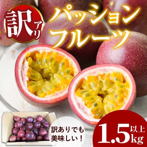【0075303a】＜訳あり＞ゆきちゃん農園の家庭用パッションフルーツ(1.5kg以上) フルーツ 果物 果実 訳あり 美味しい 家庭用 期間限定 数量限定 国産 【ゆきちゃん農園】 2665866 - 鹿児島県東串良町