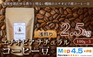 エチオピア ナチュラル（100g×5袋）×5セット