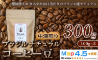 ブラジル ナチュラル(100g×3袋)×1セット