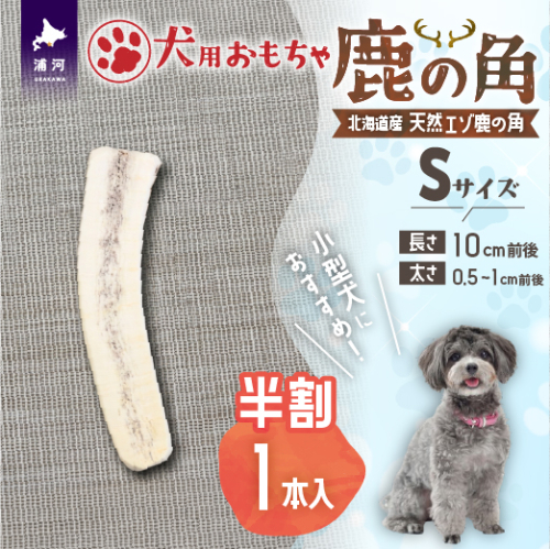 犬用「鹿の角(半割り)」Ｓサイズ×1本[53-1623] 2666628 - 北海道浦河町