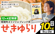 【12ヶ月定期便】米 南関町 せきゆらり 白米 10kg《お申込み翌月から出荷》熊本県産 国産 白米 こめ コメ 10キロ