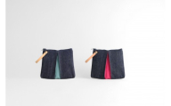 【京都 KOSHO】ougi denim ポーチ ＜ショッキングピンク(躑躅色)＞｜光章 人気ブランド ポーチ［ KOSHO 京都 デニム バッグ ブランド ポーチ 小さめ 人気 おすすめ 小物入れ おしゃれ かわいい ミニバッグ コスメポーチ ギフト プレゼント お取り寄せ 通販 送料無料 ふるさと納税 ］