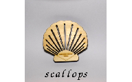 【1枚】森のコースター〈野菜の断面編〉 【scallops(ホタテ)】