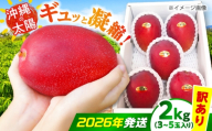 マンゴー 【2026年7月発送】【訳あり】沖縄市産マンゴー「太陽のめぐみ」 2kg(3～5玉) / 比嘉マンゴー園 [BCEW004] マンゴー まんごー 芒果 フルーツ 訳あり 2kg 訳アリ ワケアリ Fruit Mango 南国フルーツ くだもの 果物 国産 沖縄産 産地直送 新鮮 沖縄マンゴー 沖縄県産 ギフト 沖縄県 沖縄市 沖縄