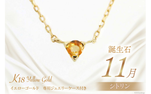 11月 誕生石 K18イエローゴールドシトリンネックレス [工房グリーム 山梨県 中央市 21470837] アクセサリー ジュエリー プレゼント ギフト 贈りもの 2669705 - 山梨県中央市