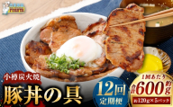 [ 定期1ヶ月毎12回 ] 小樽炭火焼豚丼の具 120g × 5P 炭火焼豚丼 豚丼 丼 豚肉 お肉 肉 ニク にく 豚 炭火焼き 炭火 冷凍 秘伝のタレ タレ ご飯 湯煎 定期便 定期配送