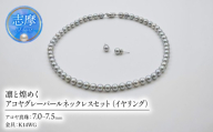 真珠 パール ネックレス イヤリング アクセサリー 日常使い  アコヤ真珠 あこや 三重 伊勢志摩 / 冠婚葬祭も日常も、凛と煌めくアコヤグレーパールネックレスセット（イヤリング）