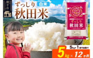米《定期便12ヶ月》秋田県 横手市産 ブレンド米 令和7年産【白米】5kg（5kg×1袋） [米 お米 こめ 白米 精米 ブレンド米 小分け ご飯 ごはん 秋田県産 横手市]