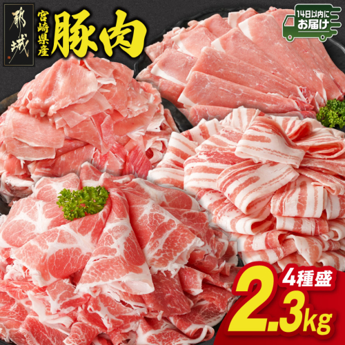 宮崎県産豚肉バラエティ2.3kgセット≪みやこんじょ快速便≫_13-N2-014-2300-R 2672370 - 宮崎県都城市