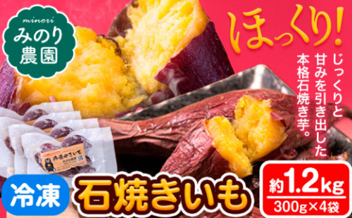 【数量限定】冷凍 石焼きいも 約1.2kg 300g×4袋 焼き芋 焼きいも 冷凍いも いも 芋 冷凍やきいも 紅はるか 焼き芋 やきいも 焼芋 みのり農園 《6月下旬-9月上旬頃出荷》 2674398 - 熊本県津奈木町