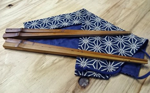 煤竹箸（燻炭竹で作った箸） 26746 - 新潟県田上町