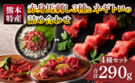 「熊本特産」赤身馬刺し3種とネギトロの詰め合わせ 馬肉 馬刺し ネギトロ 赤身 ロース ランプ 本場 食べ比べ 4種 セット 専門店 自社牧場 産地直送 絶品 お取り寄せ ご褒美 贅沢 おつまみ 小分け 贈答 ギフト プレゼント フジチク