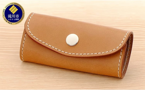 牛革 シンプルキーケース (4連金具) ナチュラル | 本革 レザー 革製品 鍵ケース 男女兼用 メンズ レディース 革小物 日本製 北海道 滝川市 2675474 - 北海道滝川市