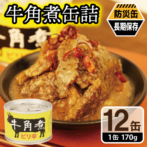 牛角煮缶詰 12缶セット【牛カルビ 牛バラ肉 おかず おつまみ 防災 備蓄 非常食 防災缶 長期保存】 020C577 2677165 - 大阪府泉佐野市