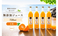 有田 みかん 100% ジュース / 温州みかん 有田みかん ストレート 果汁 無添加 柑橘 和歌山 15000円 720ml ※北海道・沖縄・離島への配送不可 //drink 【ikd100-mik720-4】
