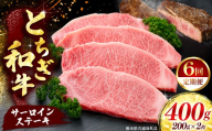 《定期便6回》【とちぎ和牛】牛肉 サーロインステーキ 200g×2P  《栃木県共通返礼品》