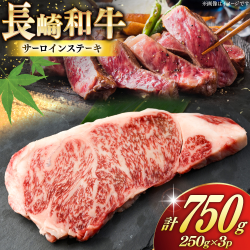 AK025 長崎和牛 サーロイン ステーキ 250g 3パック 計750g [ 牛肉 肉 和牛 ステーキ ロース サーロインステーキ BBQ バーベキュー 焼肉 アウトドア 長崎県 島原市 ] 2680160 - 長崎県島原市
