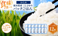 栃木県産こしひかり パックごはん かため | コシヒカリ こしひかり パックごはん パックライス 非常食 国産 栃木県 真岡市