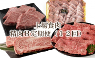 上場食肉｜精肉B定期便（12回） 999-J2033