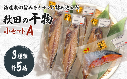 干物小セットA 5品 ＜トロさば（塩）×2 トロさば（みりん）×2 鮭（中辛)×1＞【 にかほ市 干物 干し物 魚 贈り物 晩御飯 おつまみ 冷凍 保存 】 2683275 - 秋田県にかほ市