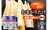 小坂の恵み ねまがりたけ 缶詰 2缶セット（穂先） [根曲り竹 根曲がり竹 ねまがりだけ ねまがりたけ チシマザサ 山の幸 お味噌汁 炊き込みご飯 天ぷら 煮物]
