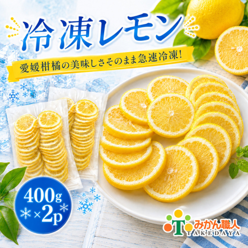 冷凍レモン 400g ×2袋 レモン 檸檬  柑橘 かんきつ 冷凍ミカン 冷凍柑橘 アイス スムージー シャーベット みかん職人武田屋 愛媛県 愛南町 2684791 - 愛媛県愛南町
