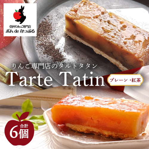 りんご専門店のタルト・タタン プレーン＆紅茶 食べ比べ 6Pセット | 焼き菓子 スイーツ 洋菓子 完熟 りんご 果肉 個包装 焼菓子 手土産 デザート 幸田町 napple ナップル お取り寄せ 愛知県 幸田町 2684938 - 愛知県幸田町