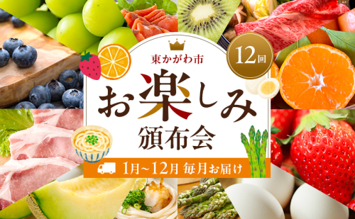 東かがわ市お楽しみ頒布会(12回) みかん いちご 卵 アスパラ 讃岐うどん メロン 豚肉 ブルーベリー シャインマスカット サーモン キウイ 黒毛和牛 香川 2685576 - 香川県東かがわ市