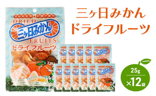 三ヶ日みかんドライフルーツ 25g×12袋 ドライフルーツ みかん ミカン 三ヶ日みかん 低温 じっくり 素材本来 ビタミン 食物繊維 ヘルシー おやつ 濃厚 もっちり 静岡 浜松市 2685649 - 静岡県浜松市