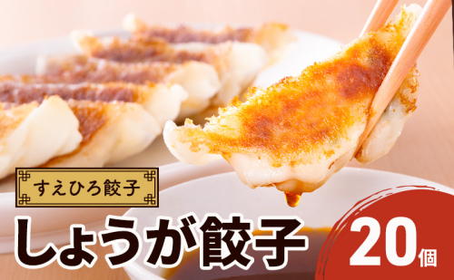 すえひろ餃子（しょうが餃子） 20個 タレ・唐辛子付き 餃子 浜松餃子 ギョーザ 冷凍餃子 具沢山 国産 ビールのお供 つまみ 静岡 浜松市 2685653 - 静岡県浜松市