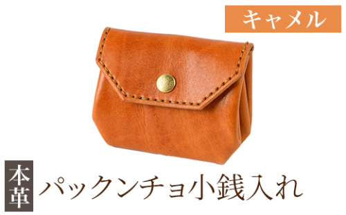 K-720-B パックンチョ小銭入れ＜キャメル＞【m's】霧島市 革 革製品 牛革 本革 ヌメ革 財布 お財布 小銭入れ ハンドメイド 手作り エムズ 2685681 - 鹿児島県霧島市