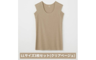 グンゼ YG in.T カットオフクルーネックスリーブレス YV1578Q LLサイズクリアベージュ 3枚セット GUNZE ファッション メンズ インナー [№5716-0862]