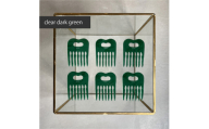 アクリル製 ヘアコーム clear dark green（クリアダークグリーン） ヘアアクセサリー eME　tayu