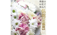【 定期便 12回】季節の お花 で束ねた仏花【花瓶用】M 花 仏花 生花 お供え