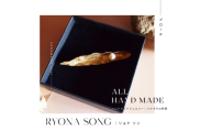 RYONA SONG ブローチ　ハナモモの新葉モチーフ ～自然×都会 中山道沿い築100年の古民家工房から、100%ハンドメイドアクセサリーをお届け～
