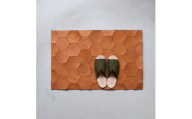 Teha’amana Mat honeycomb  basic テハマナ 玄関マット ベーシック キャメル 革 皮 雑貨 おしゃれ レザー 本革 こだわりの逸品 地域特産品 ギフト 自分用