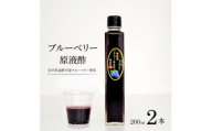 ＜無濾過＞ブルーベリー原液酢 200ml 2本 道の奥ファーム【1476672】