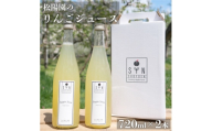 松陽園 りんごジュース 720ml×2本セット 遠野産りんご100%使用【1511273】