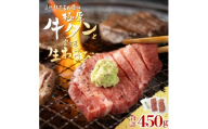 極厚 牛タン 450g 遠野市 宮守産 わさび 付き / ほるもん亭 チルド 冷蔵【1579709】