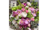 ＜毎月定期便＞松田生花店の季節のフラワーアレンジメント Lサイズ全12回【4050670】