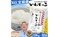 ＜毎月定期便＞〈無洗米〉岩手県 遠野市産 いわてっこ 10kg ＜ コメマルシェ 河判 ＞全12回【4082958】