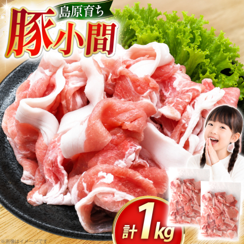 AK028 豚小間 500g 2パック 計1kg [ 豚肉 小分け 豚こま こま切れ 肉 お肉 BBQ バーベキュー 焼肉 アウトドア 1キロ スターゼン 長崎県 島原市 ] 2689853 - 長崎県島原市