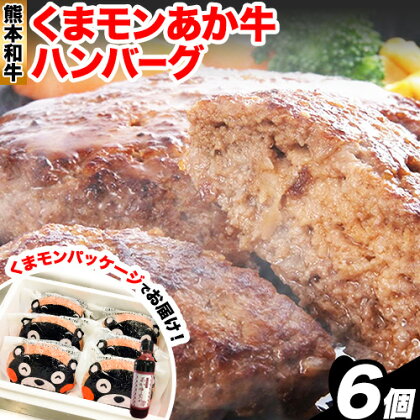 くまモン あか牛 ハンバーグ 120g×6個 あか牛のたれ付き 熊本県産 あか牛 あかうし 三協畜産 《30日以内に出荷予定(土日祝除く)》 熊本県 津奈木町 タレ付き ハンバーグ 熊本和牛 送料無料 2689867 - 熊本県津奈木町