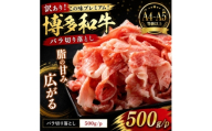 訳あり!この味プレミアム!＜A4～A5＞博多和牛バラ切り落とし　500g/p【1743413】