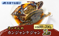 ヨンくんのカンジャンケジャン2匹 ワタリガニ カニ 韓国料理 静岡県 袋井市