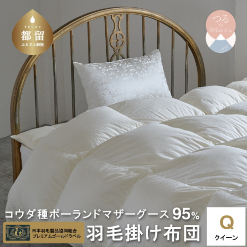 【クイーン】【プレミアムゴールドラベル】コウダ種ポーランドマザーグース95％羽毛掛け布団【新津】｜掛け布団	 2690361 - 山梨県都留市