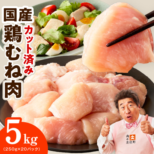 【カット済み】国産 鶏むね肉 5kg【スピード発送 氷温熟成×極味付け 小分け 250g×20P 鶏肉 とり 簡単調理 唐揚げ 親子丼 冷凍】 mrz0496 2690454 - 大阪府泉佐野市