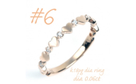 K18PG ハートダイヤリング 0.06CT R3779DI-R #6【1748728】